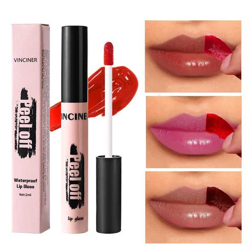 Peel Off Lipstick Matte Pink Tattoo Lip Gloss Waterproof Lipliner Long Lasting Matte Brown Lip Tint Tear-off Lip Stain CosmeticsT251222
