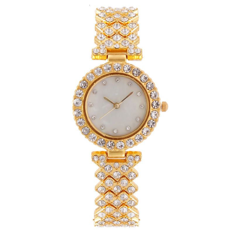 Classic metallic color scheme elegant rhinestone inlay exquisite luxury ladies' watch new popular retro nostalgic elegant luxurious fashion watch
