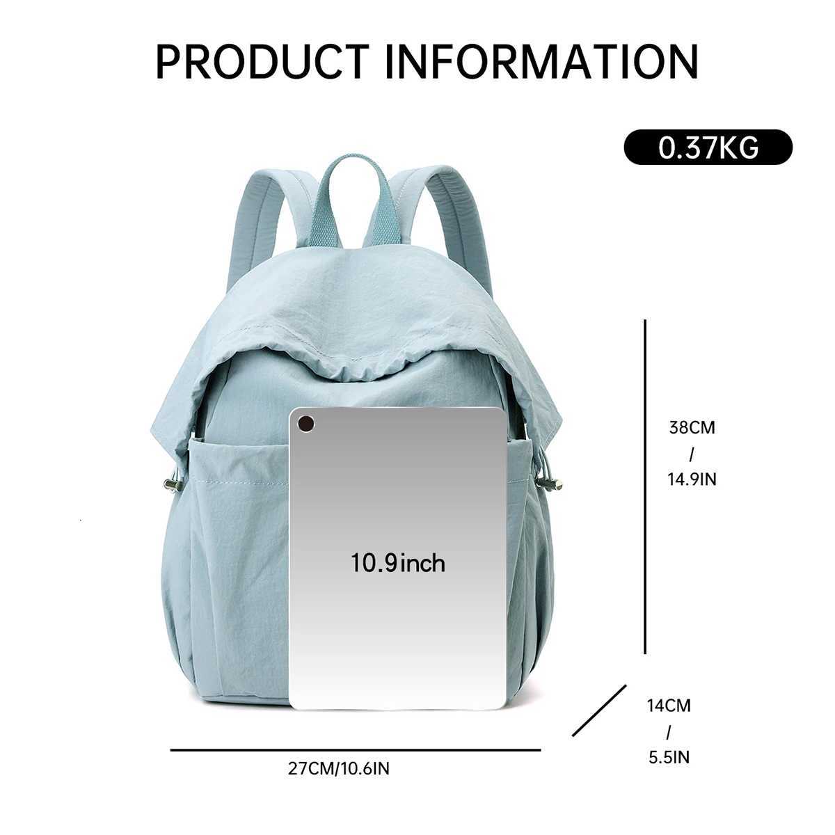 Schoolbag Female College Student Mountain Style Outdoor Hiking Mountaineering Bag Drawstring Bag Backpack Female Travel LightweiM251222