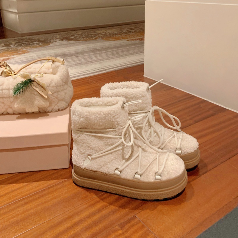 autumn and winter thick snow boots womens casual fashion short tube strap thickened warm non-slip cotton boots 241218