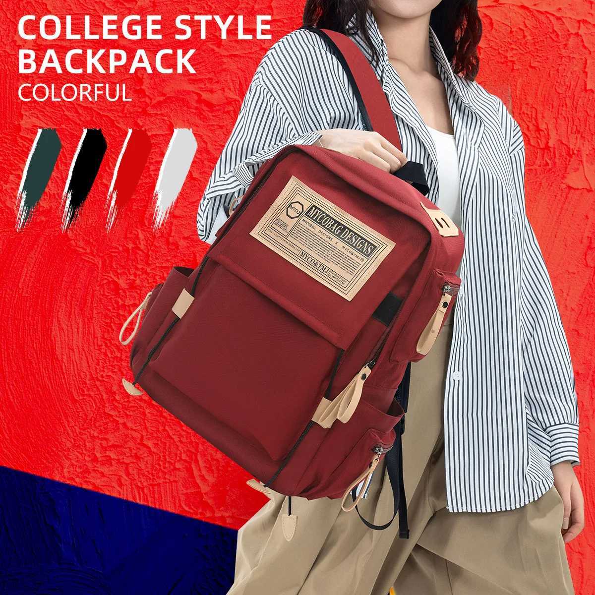 Schoolbags for s College Students s High School Junior High School Students Light Workwear Style Computer BaM251222