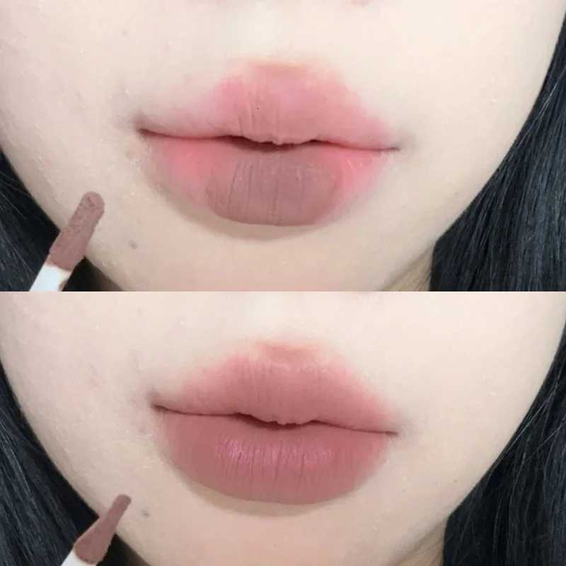 Velvet Matte Lip Glaze Shimmer Nude Lip Mud Waterproof Grey Pink Liquid Lipstick Long-lasting Non-drying Red Lip Gloss CosmeticsT251222