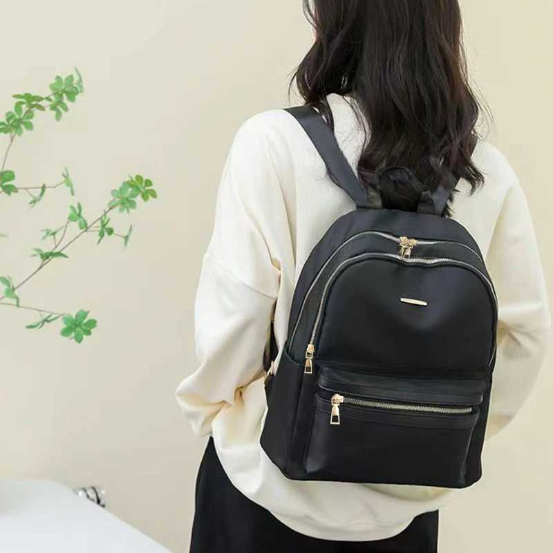 Neutral style backpack for men and women suitable for students schoolbags travel and business use made of nylon materialM251222