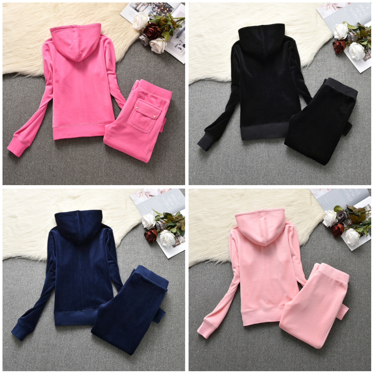 designer hoodie womens tracksuit designer tracksuit women short and long sleeved suit velvet two piece sportswear pullover hoodie set casual wear Jogging suit