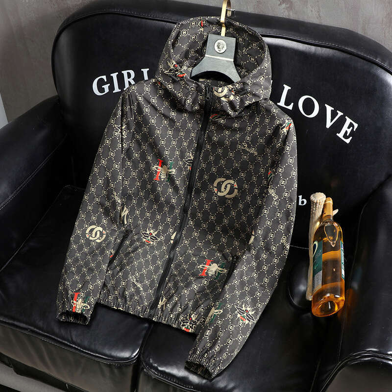 Men's Spring Autumn 2024 Trendy Slim Fit Hooded Jacket Outerwear Coat