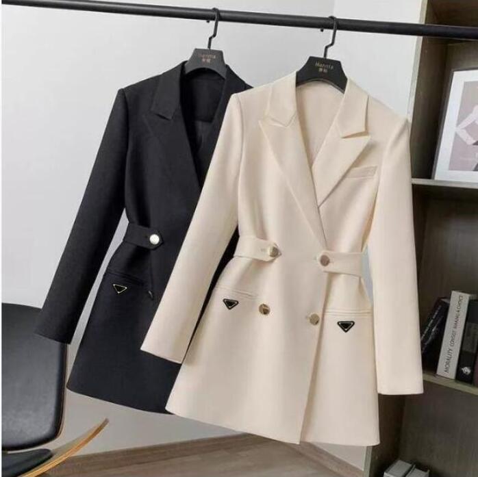 Spring designer women's trench coats fashion classic fashion style mid-length black white liner coat jacket with belt coat slim fit treches outwear clothes