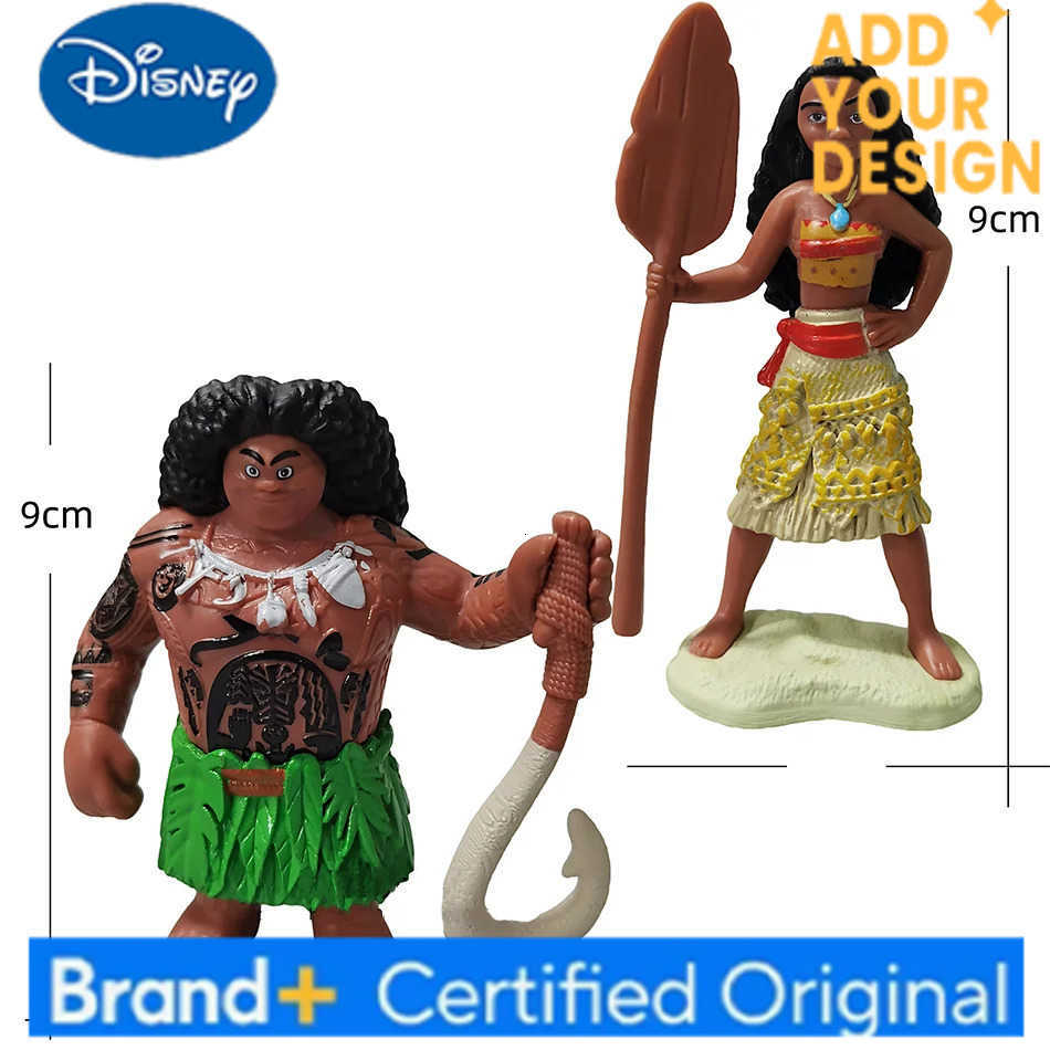 Disney 10 unids/set Moana Anime juguetes Maui Gramma Tala Tui Tamatoa Heihei gallo Pua cerdo halcn Pvc modelo nios Hobby rega H251222