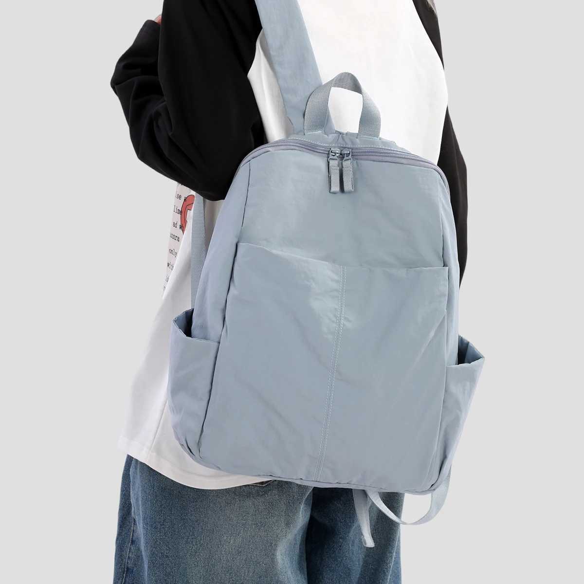 or Business Trips Large Capacity Oxford Waterproof Lightweight Nylon Backpack Multi-Functional Commuting Travel Computer Bag for School and ClassesM25