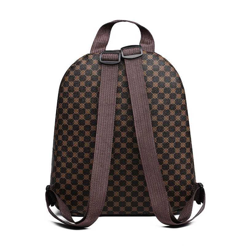 Neutral color tote bag for men and women with multi-color design suitable for travel and outings PU backpackM251222