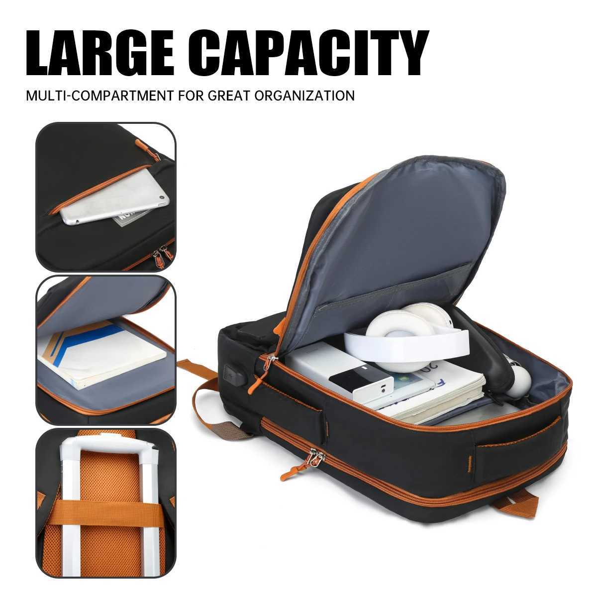 Fashionable Business Backpack for Men Lightweight School Bag for Business Trips College Students Commuting Mens Laptop Backpack Womens Carry-OnM251222