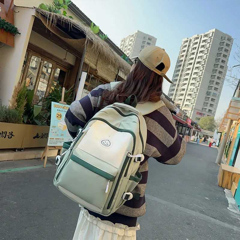 Schoolbags for s High School Students 2024 New High-Looking Large-Capacity Korean Style Simple Backpacks for s and gM251222