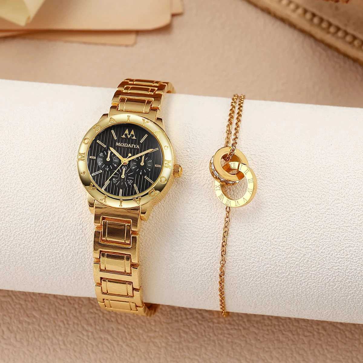 Fashion Light Luxury Elegant Round Dial Wen Quartz Set of 2 for Christmas Thanksgiving Gift M251222
