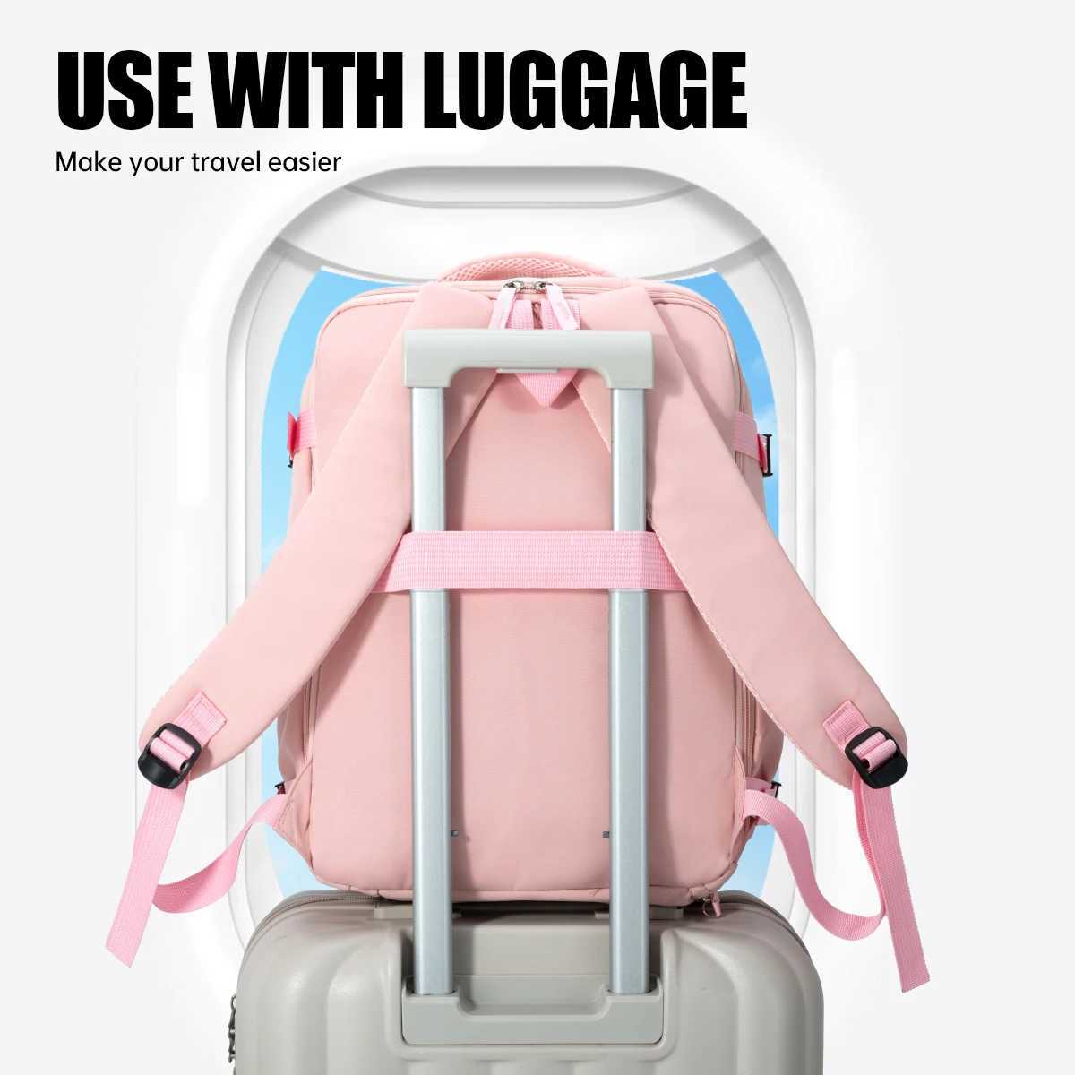 Cross-Border Travel Backpack Mens and Womens Large-Capacity Shoe Compartment Luggage Bag Computer Business Bag Student School Bag CommutingM251222