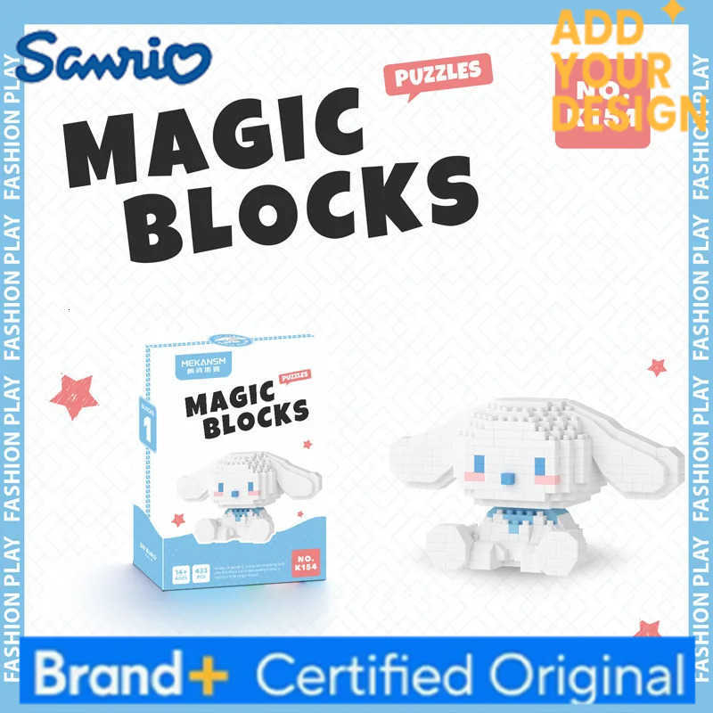 Sanrio Hello Kitty Micro Building Block Pochacco Cinnamoroll Kuromi Assembled 3D Model My Melody Mini Bricks Figure Toys H251222