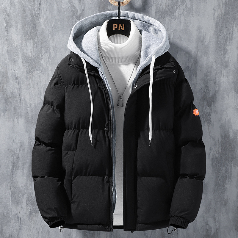 Men's New Winter Trendy Hooded Puffer Jacket - Windproof, Warm, Loose & Casual Thickened Style