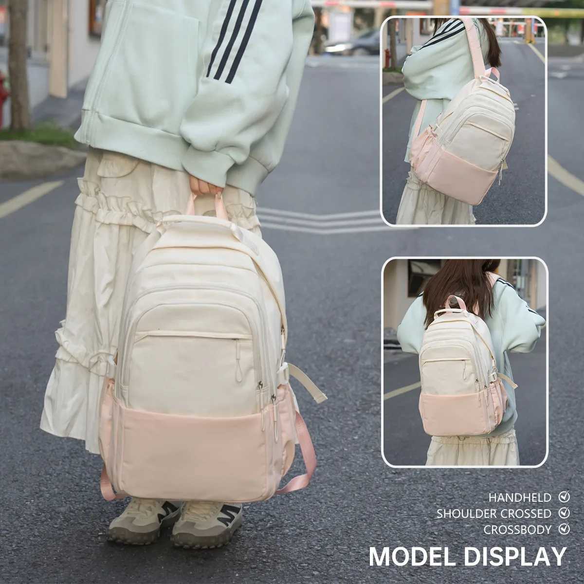 Backpack for College Students Womens Travel Lightweight Backpack Travel and Commuting 16inch Laptop Bag for Middle School StudentsM251222