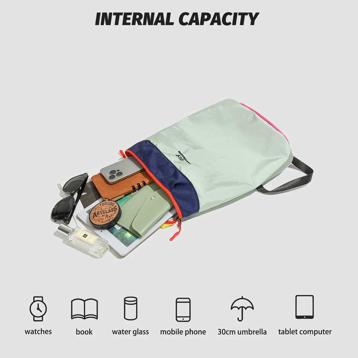 Contrast Color Outdoor Travel Backpack Ladies 2025 New College Student School Bag Fashion All-Match Lightweight Small BackpackM251222