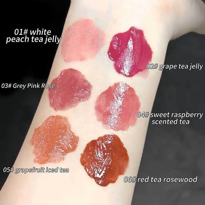 Milk Tea Cup Lip Gloss Mirror Water Lip Glaze Jelly Moisturizing Cute Mirror Lipstick Waterproof Non-stick Cup Lip Korean MakeupT251222