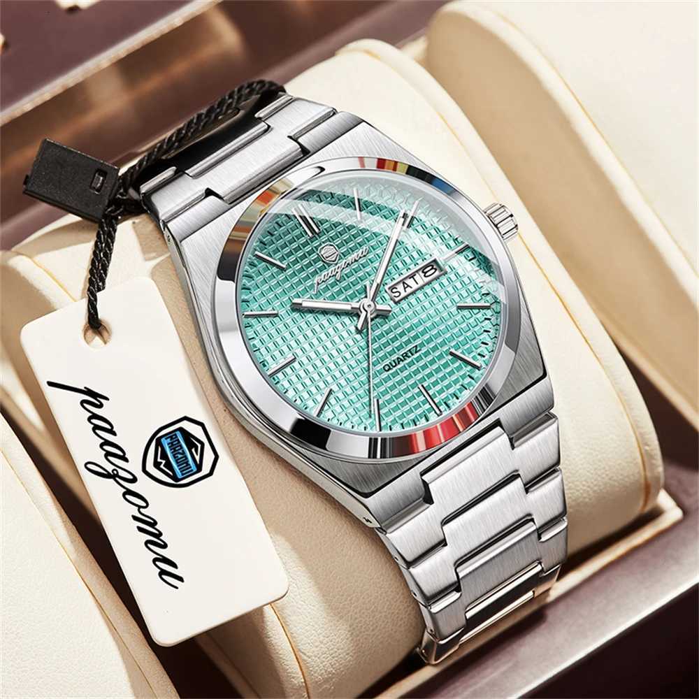 2025 New Luxury Men Busin es Cndar fresh Quartz Wristes For Mens Clock Reloj HbreWith Box M251222