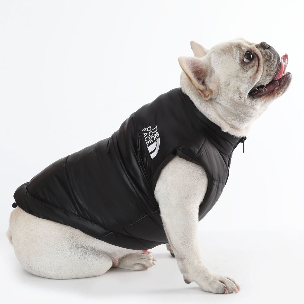 Autumn Winter The Dog Face Designer Dog Apparel Windproof Warm Pet Vest for French Bulldog Bichon Chihuahua Poodle