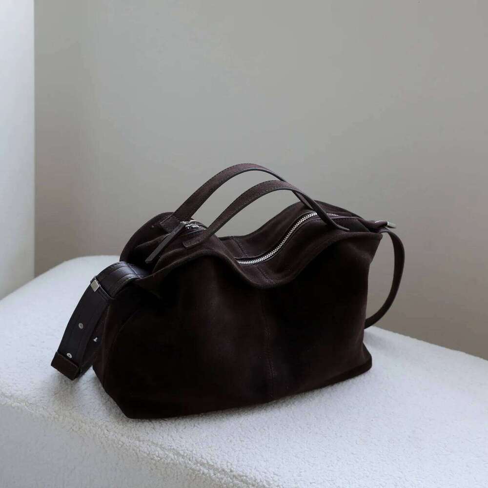 Suede Women's Autumn Winter Tote Bag New Niche Design Large Capacity Frosted Cowhide Handbag Vintage One-Shoulder Crossbody Bag St251219