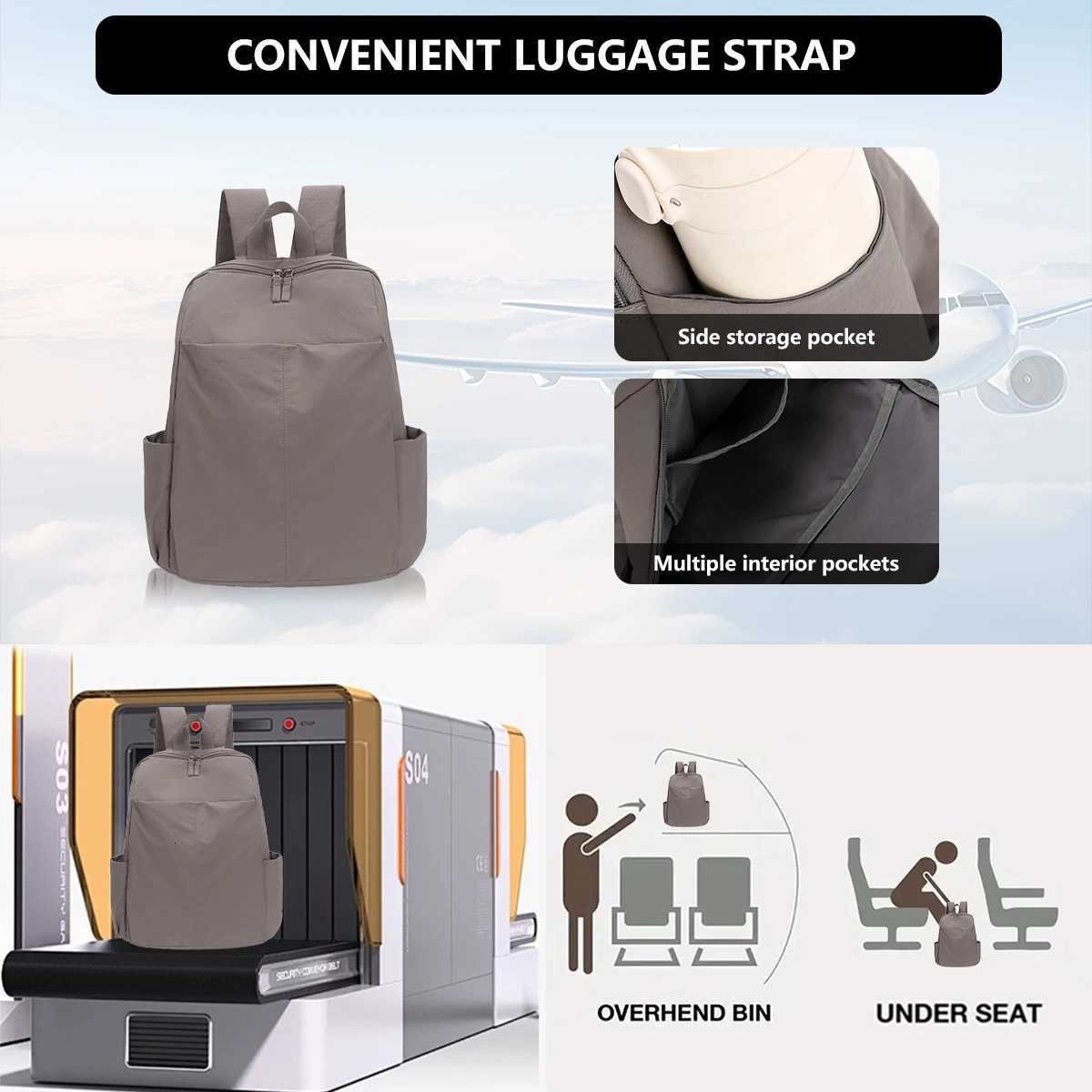 or Business Trips Large Capacity Oxford Waterproof Lightweight Nylon Backpack Multi-Functional Commuting Travel Computer Bag for School and ClassesM25