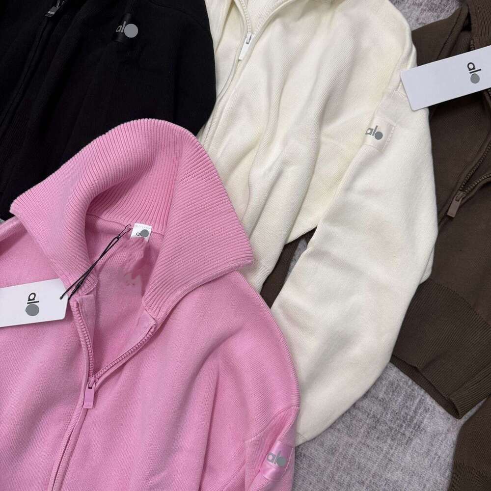 Designer Women Knitted Top Alonessities Sets Women Clothes Pant Jacket Knit Set Thick Warm Wide leg Knit sports pants Alonessities Jackets Women Sweatpants Sets