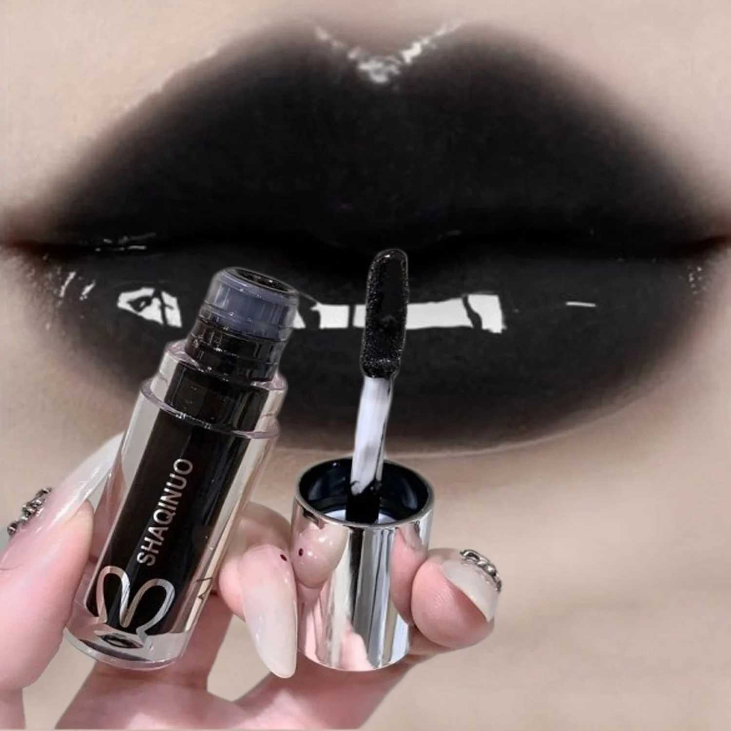 NEW Water Glazed Mirror Lip Gloss Makeup Crystal Nude Jelly Moisturizing Lip Glaze Long Lasting Black Liquid Lipstick CosmeticsT251222