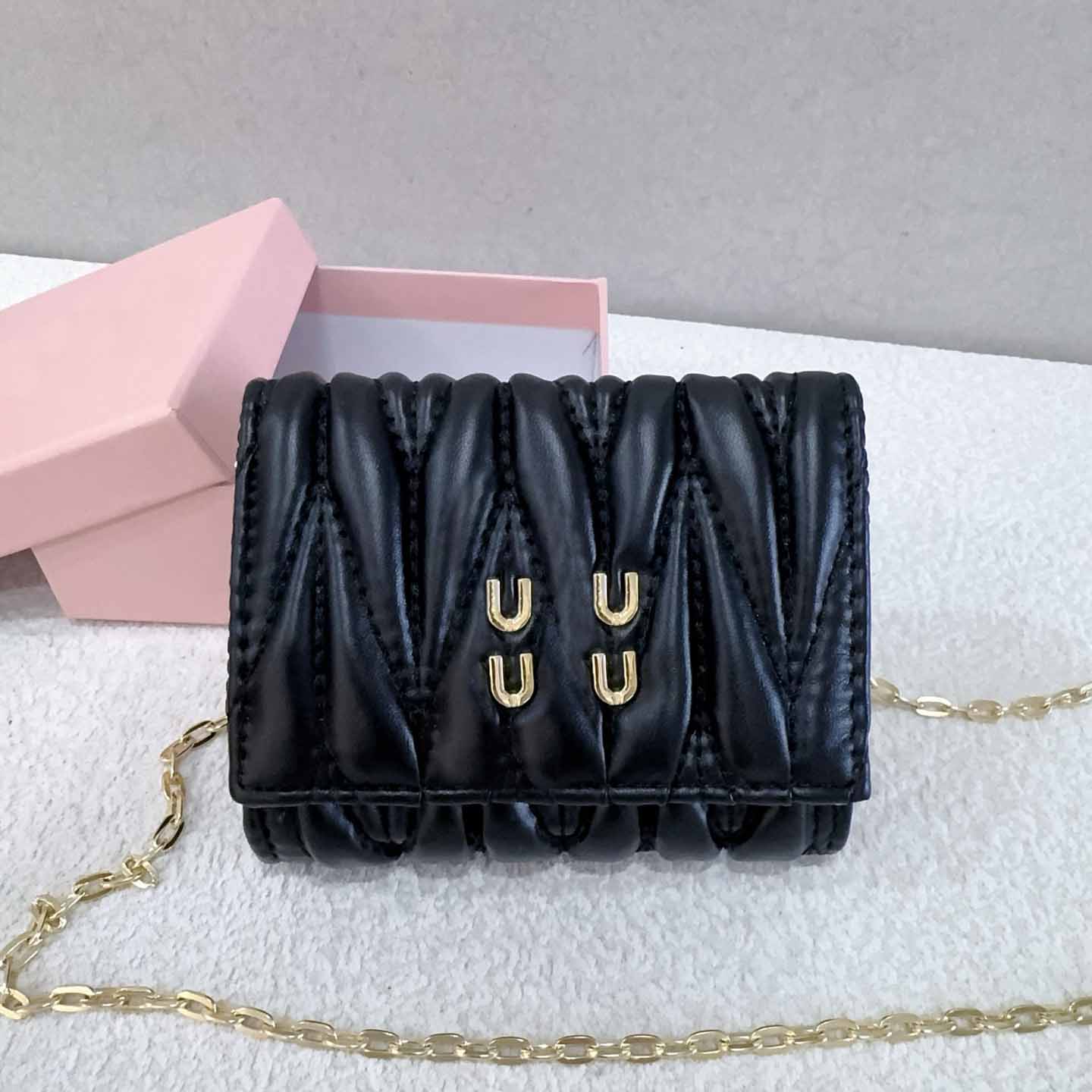 Designer Women Chain Shoulder Bags Fashion Leather Wallets Purses Luxury Shoulder Bags Woman Cross Body Shoulder Bag Wallet With Box