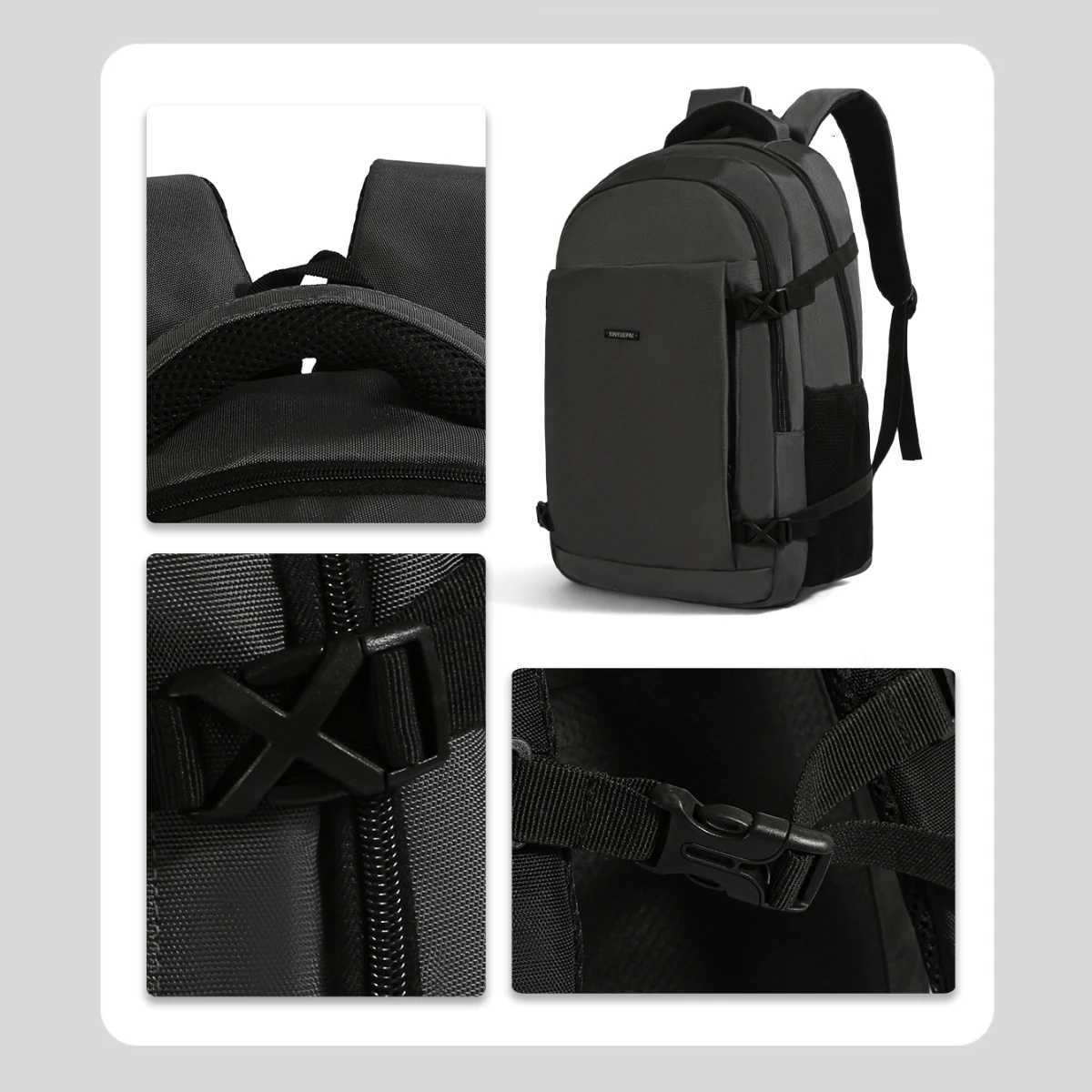 Backpack Mens Large Capacity Nylon Business Travel Bag Fashion Trend School Bag Casual 15inch Computer Backpack Student Class BoardingM251222