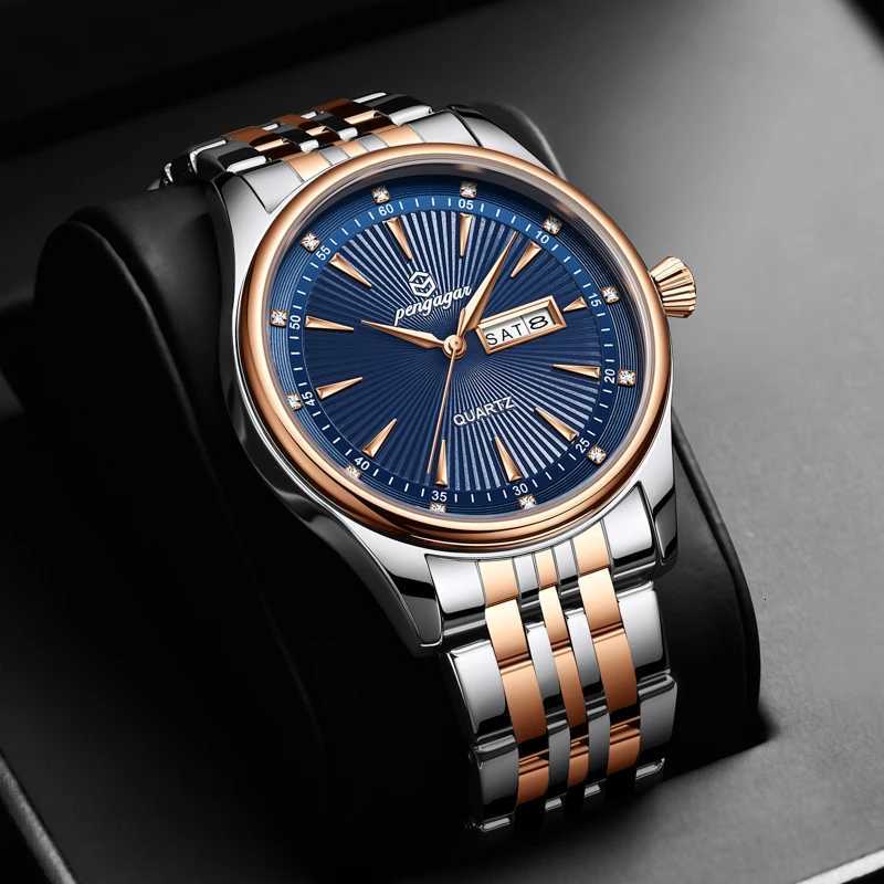 PENGAGAR Luxury Mens es Waterproof Stainl Steel Luminous Men Date Chronogrh High Quality Quartz M Wrist M251222