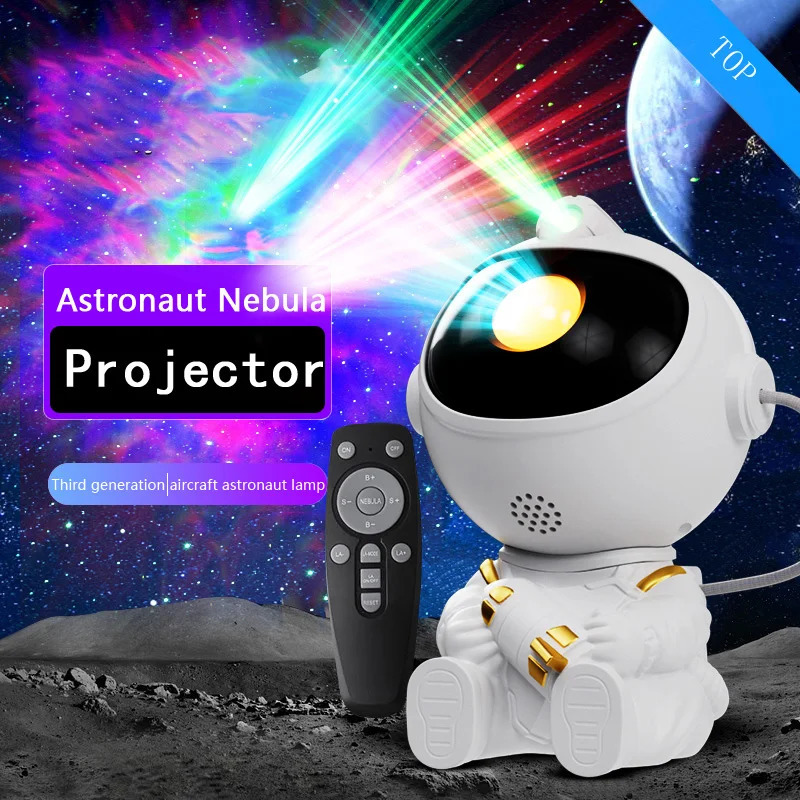 LED Star Galaxies Projector Night Light Astronaut Starry Sky Bedroom Room Decor Childrens Gift Atmosphere Creating Lamp 251222