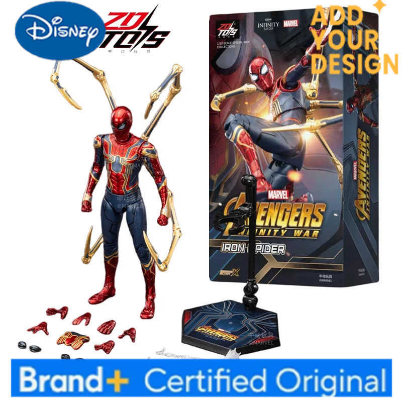 Disney ZD Toy Spider Man No Way Home Marvel legends 1/10 Peter Parker Gold Black Red Model Action Figure Adult Collectible Toy H251222