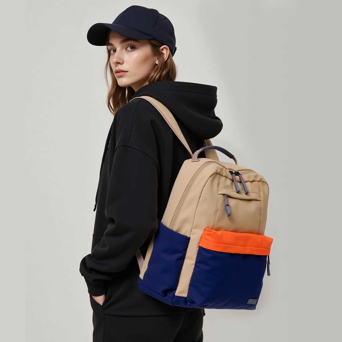 tyle Backpack for Female High School Students Lightweight School Bag for College Students Versatile LargeCapacityC omputerB ackpackf orM enO utdoorS p