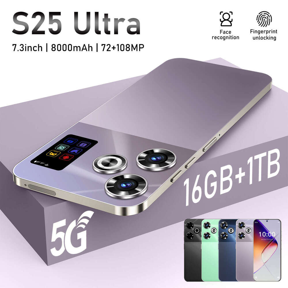 Famous brand cross-border exclusive smartphone S25 Ultra high-definition large screen 16+1T in stock Android phone (explosive model)