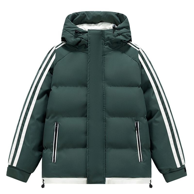 Men's Hooded Puffer Jacket 2025 Autumn Winter Casual Loose Cotton-Padded Coat