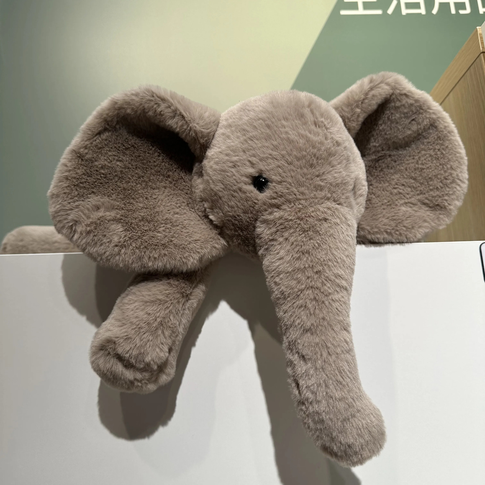 Super Soft Grey Toys Cute Stuffed Flappy Ears Long Plush Elephant Animals Plushy Hugging Pillow Kids Xmas Gift 251217 Y260128