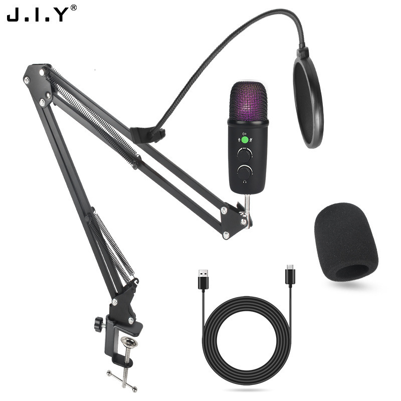 Haomuren Professional USB Streaming Podcast PC Microphone Studio Cardioid Condenser Mic Kit with Boom Arm For Recording 250715