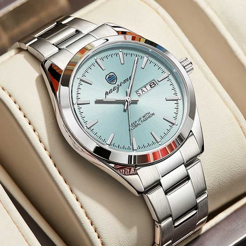 New Luxury Military Man Round Waterproof Luminous Date Week Men Stainl Steel Quartz Mens es Relojbox 2025 M251222