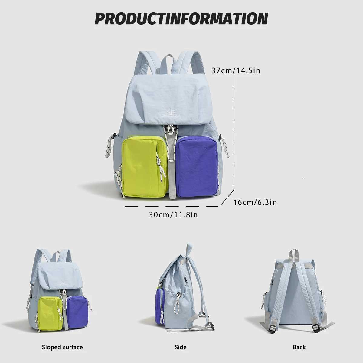 Backpack Outdoor Mountaineering and Mountaineering Womens Travel Ultra-Light Portable Summer Ultra-Thin Hiking School BagM251222