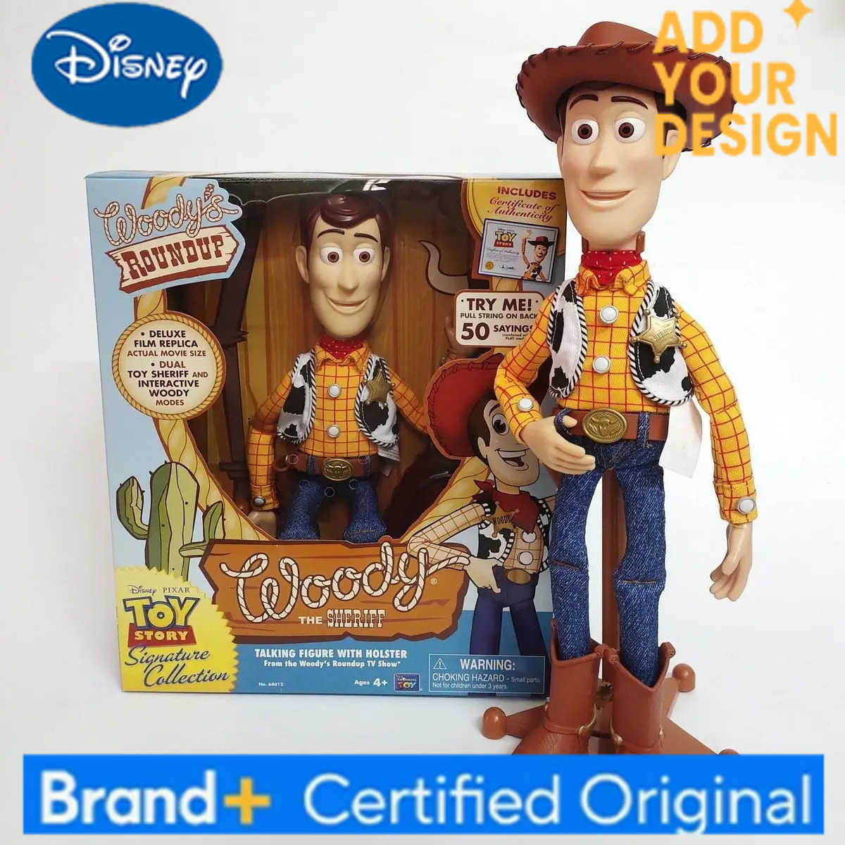 Disney Hot 40cm Pixar Toy Story Woody Action Figures English Movie Sound Character Doll Cloth Cowboy Birthday Gift For Children H251222