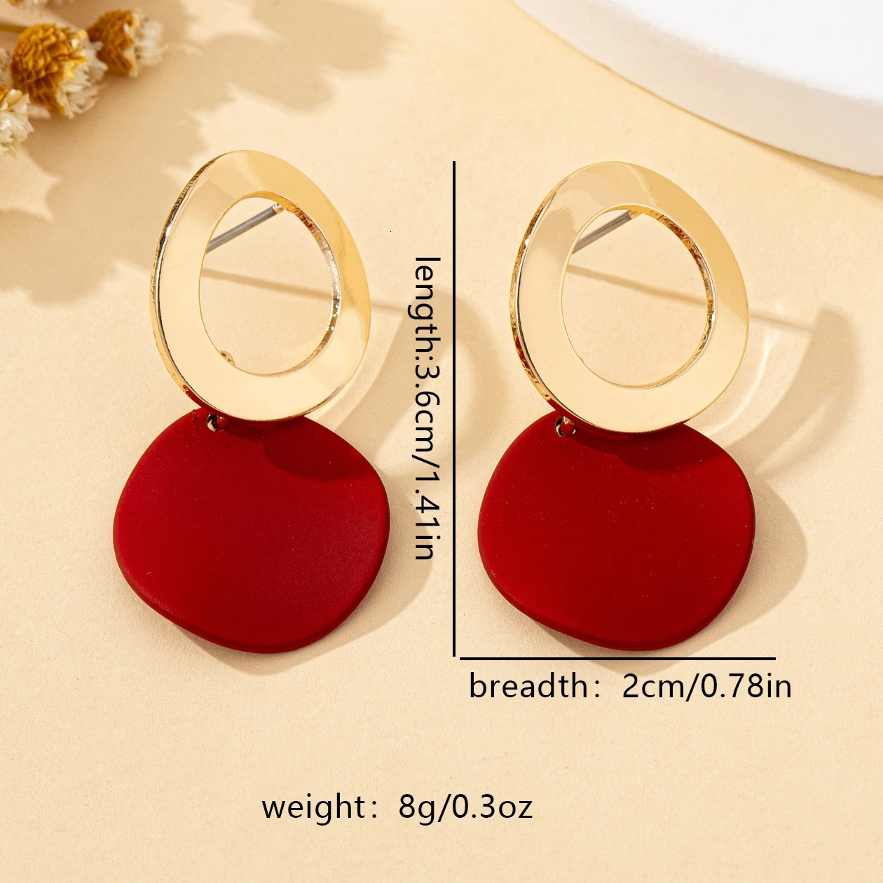 A Pair of Womens Earrings Wave Pattern Geometric Round Disc Stud Suitable for Daily and Vacation Wear 251219