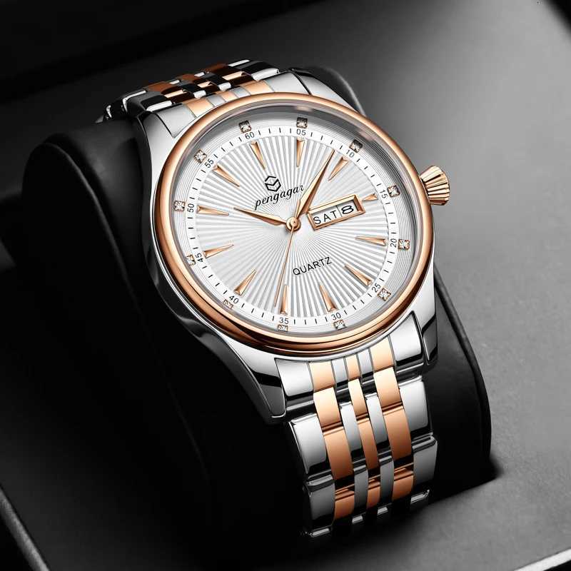 PENGAGAR Luxury Mens es Waterproof Stainl Steel Luminous Men Date Chronogrh High Quality Quartz M Wrist M251222
