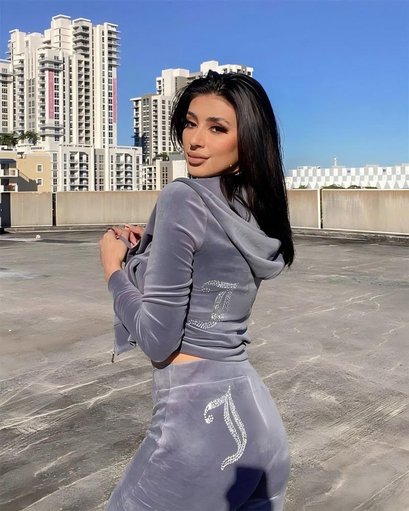 Fashion Juicy Designer Clothes Tracksuit Sporting Red Suits Slim Casual Veet Women Set Track Suit Couture Sweatsuits C260312