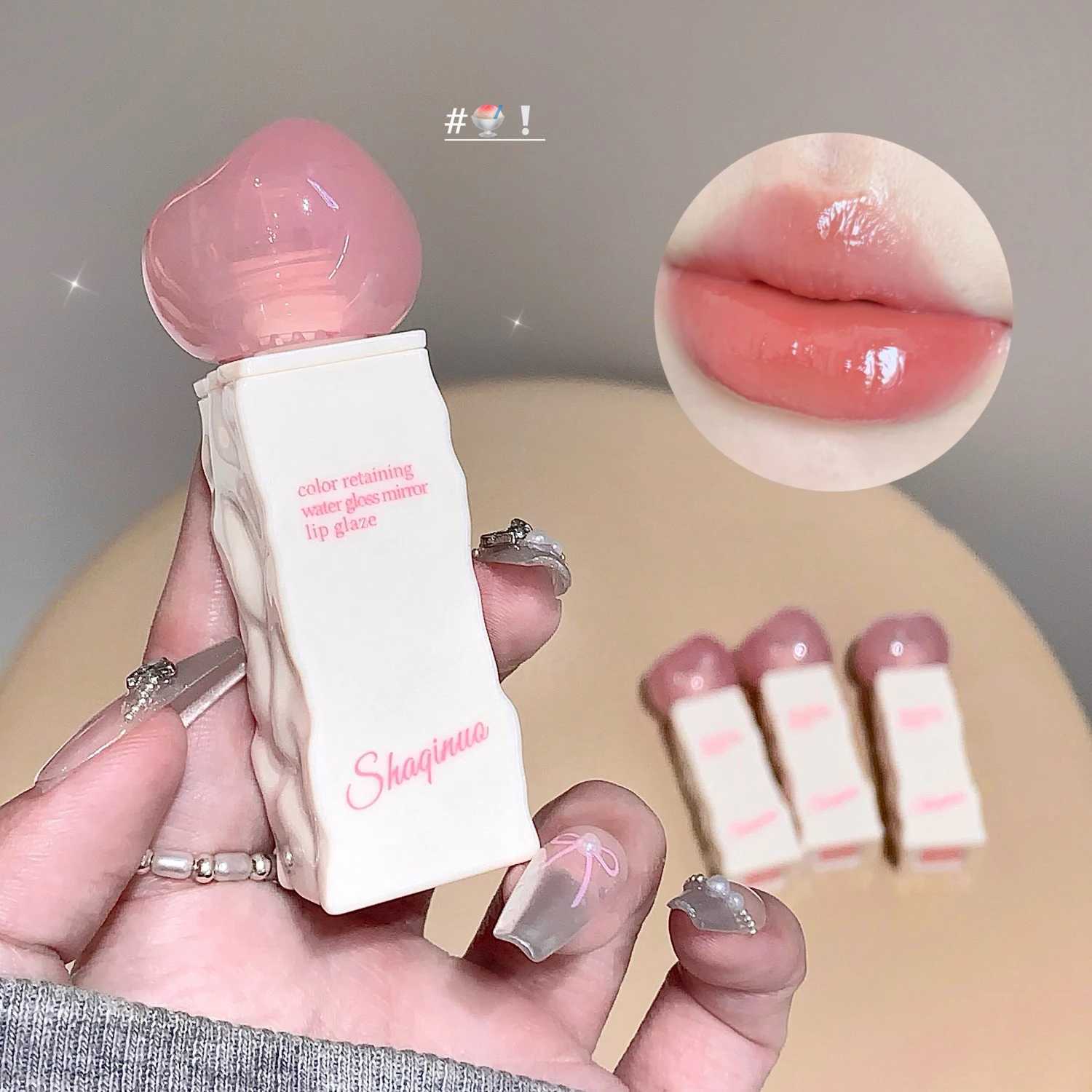 Clear Moisturizing Mirror Water Liquid Lipstick Lasting Hydrating Pink Lip Gloss Plumping Sexy Lip Tint Makeup Korean CosmeticsT251222