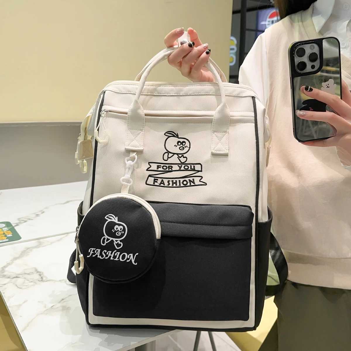 Schoolbag Female College Student Japanese College Style Backpack Male Junior High School Large-Capacity Computer BagM251222