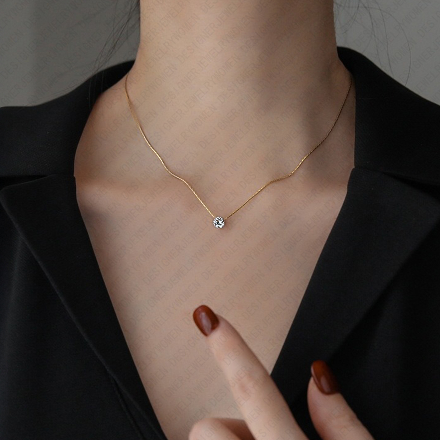 Designer Necklace Necklace for Women Gold Necklaces Diamond Chain Luxury Jewlery Designer for Women Elegant Timeless Sparkling Pendant Gift Premium Ex