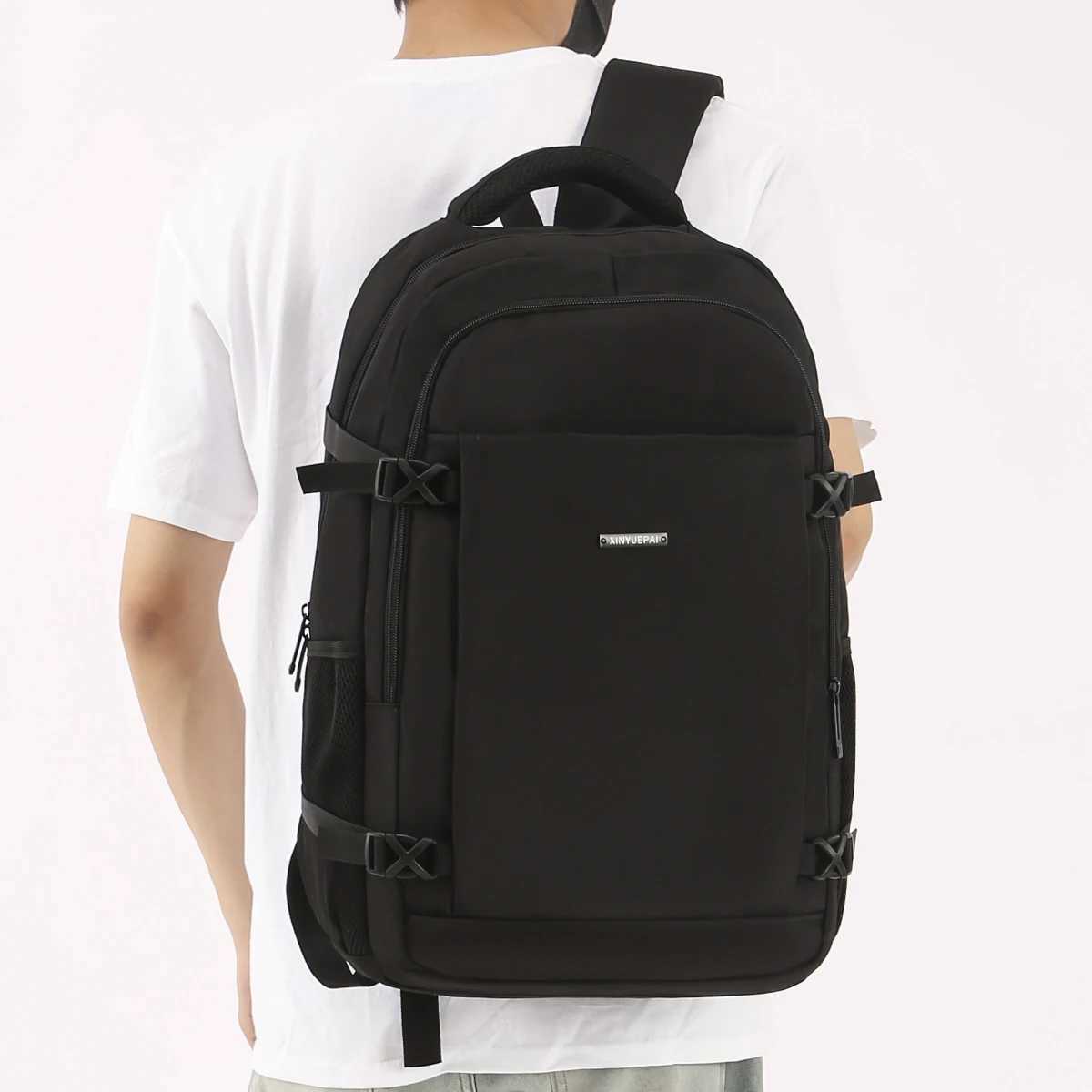 Backpack Mens Large Capacity Nylon Business Travel Bag Fashion Trend School Bag Casual 15inch Computer Backpack Student Class BoardingM251222