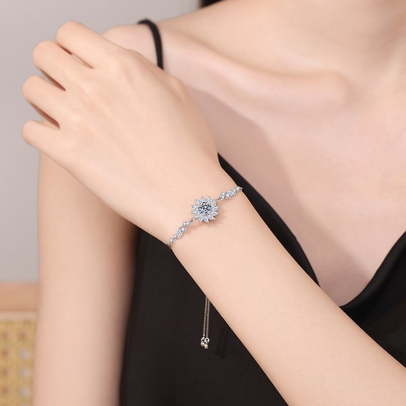 Fashion 2.5mm Zirconia Tennis Bracelet for Women Crystal Charm Designer Tennis Thin Chain Bracelet on Hand Wedding Jewelry KC128