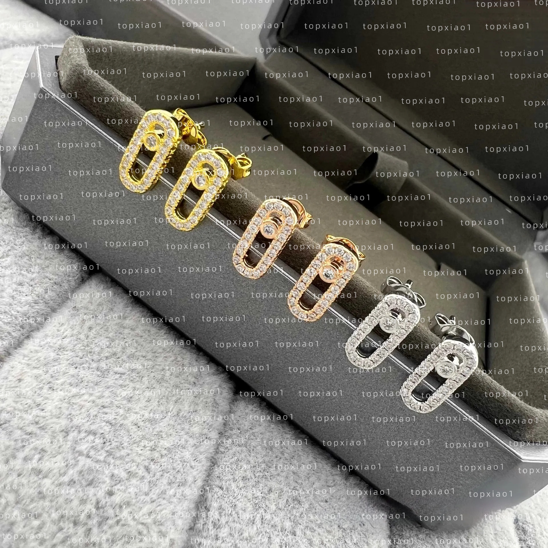 fashion jewelry earrings designer messikass earrings designer for women Move Uno 18K gold earrings Paper clip earrings messi messina Diamond studded earrings